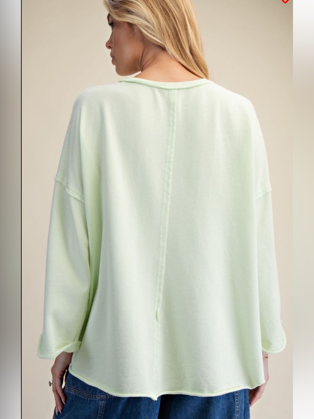 403 Small-3X 1-H 🇺🇸 EASEL PEACE SIGN MINERAL WASHED TERRY KNIT - Picture 2 of 2